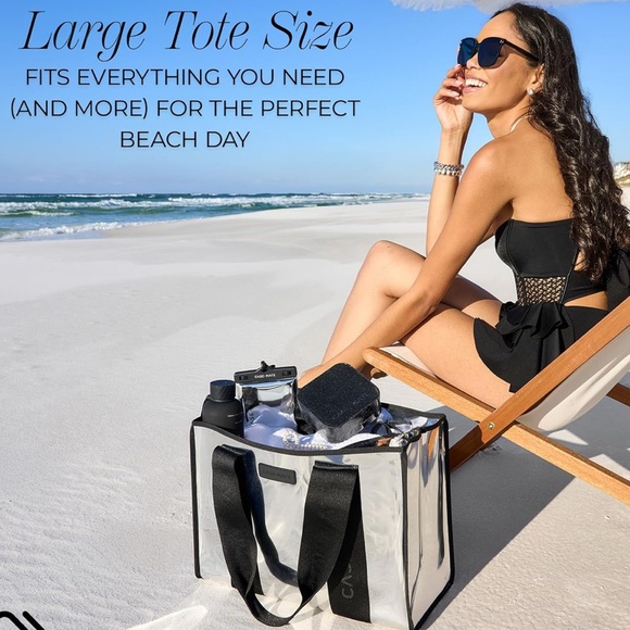 case-mate Handbags - Case-Mate Jelly Tote Travel Bag Silver Chrome New